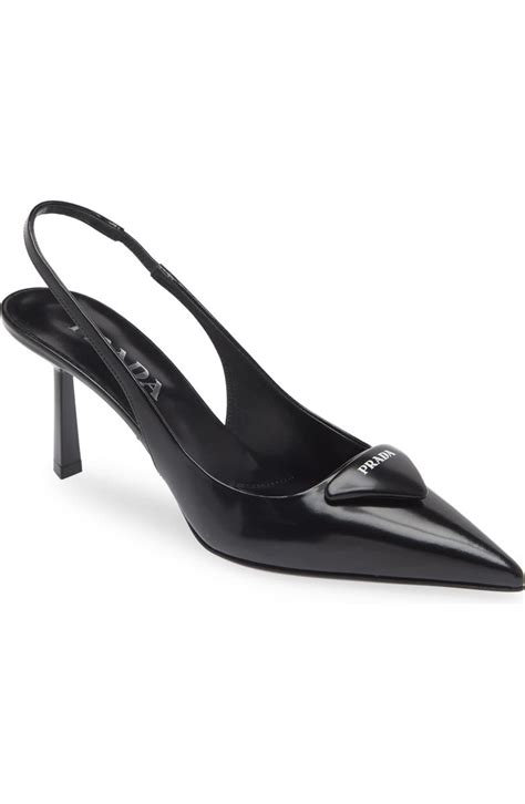 Prada Modellerie Pointed Toe Slingback Pump (Women)